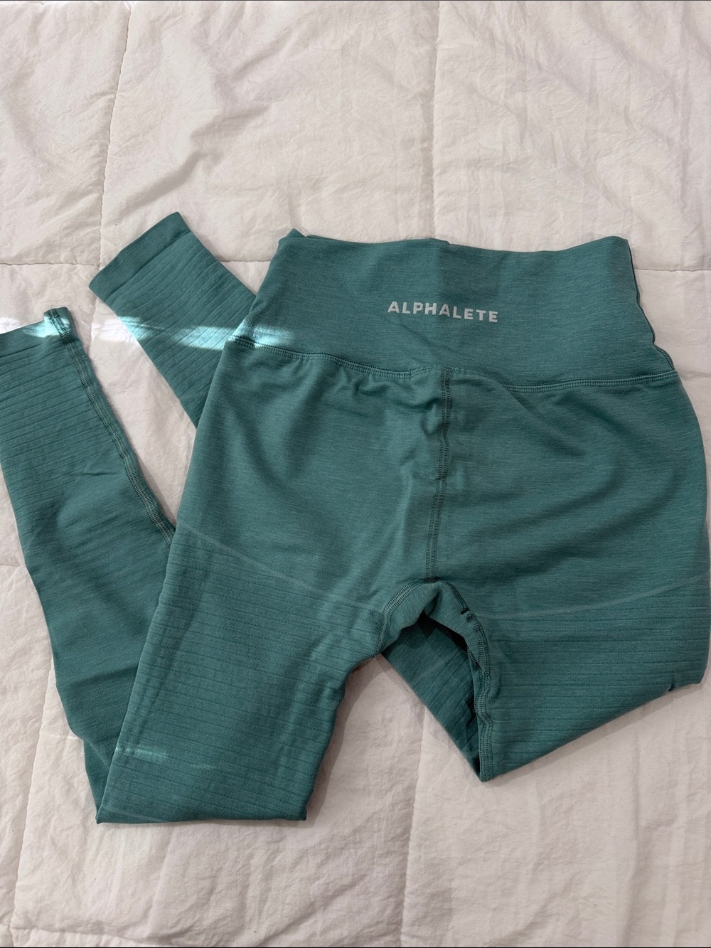 Alphalete High-Waist Teal-Green Leggings